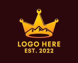Eco Friendly - Crown Mountain Landscape logo design