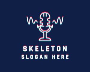 Static Motion - Audio Podcast Microphone logo design