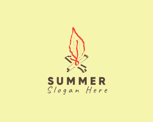 Summer Camp Bonfire logo design