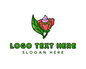 Icing - Rose Cupcake Bakery logo design