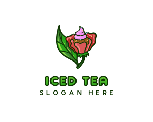 Rose Cupcake Bakery logo design