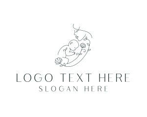 Infant - Postnatal Floral Baby logo design