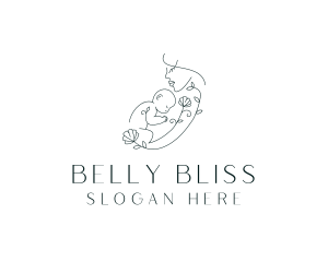 Postnatal Floral Baby logo design