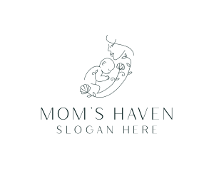 Postnatal Floral Baby logo design