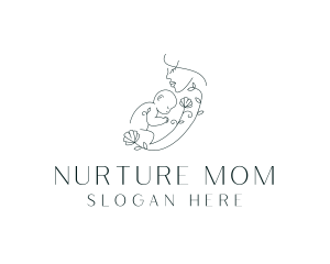 Postnatal - Postnatal Floral Baby logo design