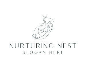 Postnatal Floral Baby logo design