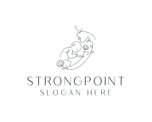 Adoption - Postnatal Floral Baby logo design