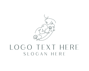 Mother - Postnatal Floral Baby logo design