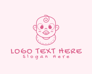 Baby Carrier - Cute Baby Infant logo design