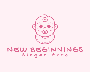 Birth - Cute Baby Infant logo design