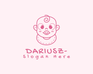 Daycare - Cute Baby Infant logo design