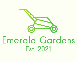 Gradient Lawn Mower  logo design