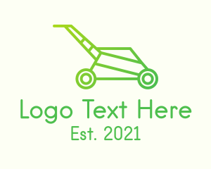 Worker - Gradient Lawn Mower logo design