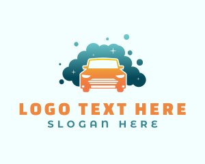 Sedan - Car Wash Bubbles logo design
