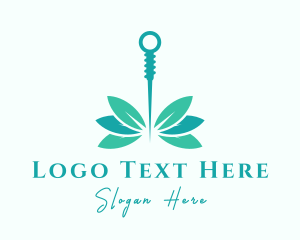 Teal - Teal Acupuncture Leaf logo design