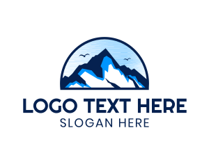 High - Blue Mountain Peak logo design