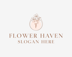 Flower Garland Spa logo design