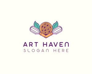 Cookie Whisk Floral logo design