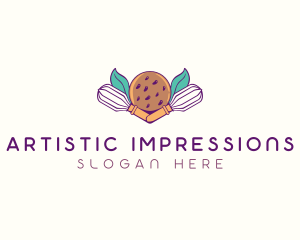 Cookie Whisk Floral logo design