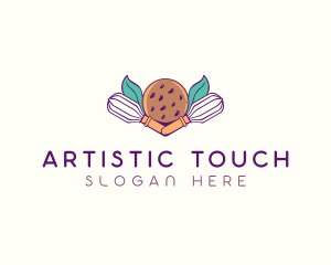 Cookie Whisk Floral logo design