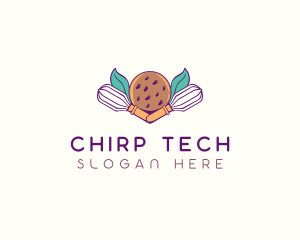 Cookie Whisk Floral logo design