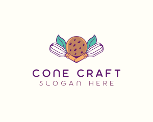 Cookie Whisk Floral logo design