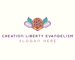 Cookie Whisk Floral logo design