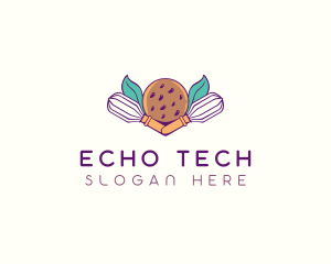 Cookie Whisk Floral logo design