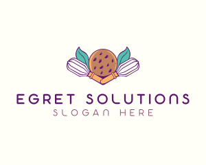 Cookie Whisk Floral logo design