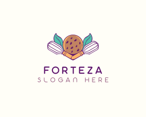 Cookie Whisk Floral logo design