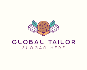 Cookie Whisk Floral logo design