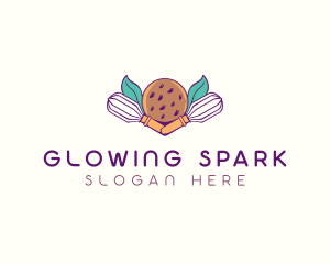 Cookie Whisk Floral logo design