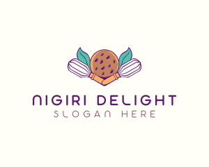 Cookie Whisk Floral logo design