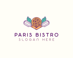 Cookie Whisk Floral logo design