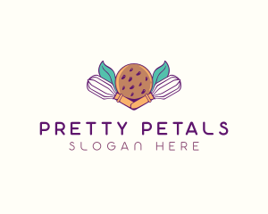 Cookie Whisk Floral logo design