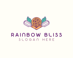 Cookie Whisk Floral logo design