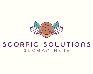 Cookie Whisk Floral logo design