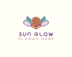 Cookie Whisk Floral logo design