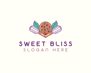 Cookie Whisk Floral logo design