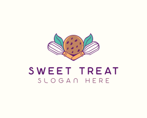 Cookie Whisk Floral logo design