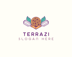 Cookie Whisk Floral logo design