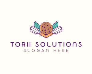 Cookie Whisk Floral logo design