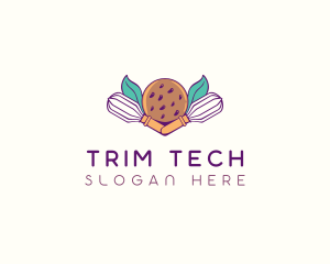 Cookie Whisk Floral logo design