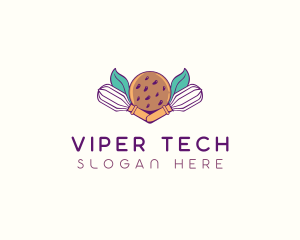 Cookie Whisk Floral logo design