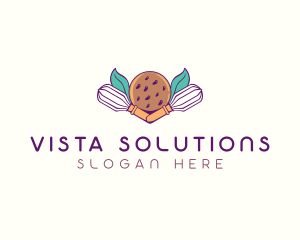 Cookie Whisk Floral logo design