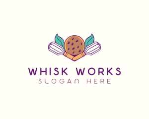 Cookie Whisk Floral logo design