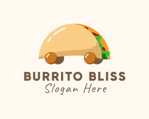 Burrito - Taco Snack Food Cart logo design