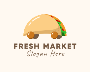 Stall - Taco Snack Food Cart logo design
