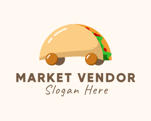 Vendor - Taco Snack Food Cart logo design