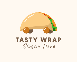 Burrito - Taco Snack Food Cart logo design